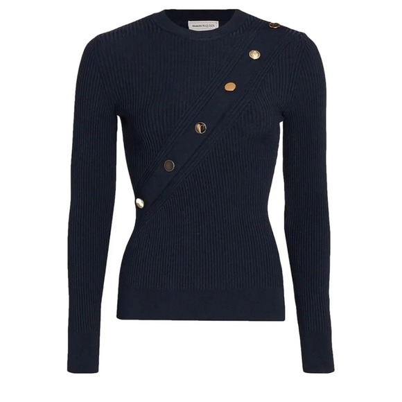 Alexander McQueen Sweaters - Alexander McQueen Navy Knit Top Authentic NWT